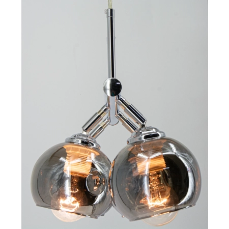 Lampa wisząca chromowana szklana 4-punktowa 2208/4 8C z serii PIRAN - Lampy Elem